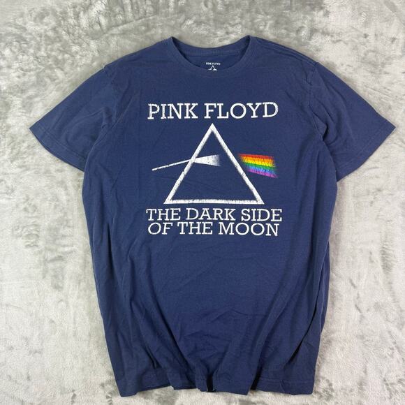 Pink Floyd Graphic Tee Men's L Navy Blue Crew Neck Pullover Short Sleeves - Picture 1 of 6